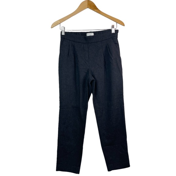 Aritzia Babaton Cohen Wool Cashmere Pleated Slim Straight Trouser Pants Size 2 - Picture 2 of 16